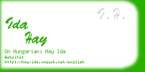 ida hay business card